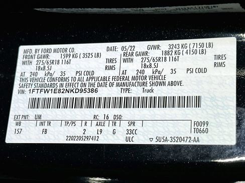 Certified 2022 Ford F150 XLT w/ Equipment Group 302A High AWD/4WD image 24