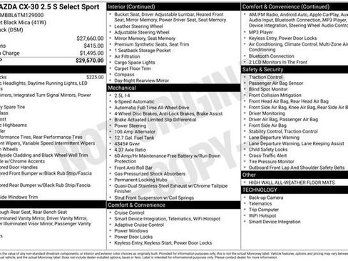 New 2026 MAZDA CX-30 AWD 2.5 S w/ Select Sport Pkg image 9