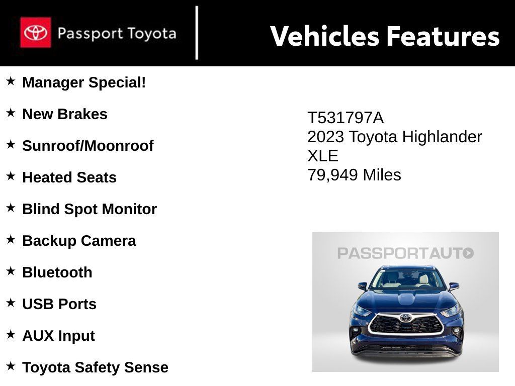 Used 2023 Toyota Highlander XLE AWD/4WD image 10