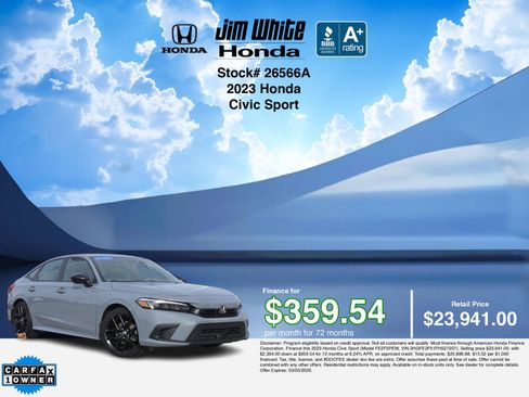 Certified 2023 Honda Civic Sport image 3