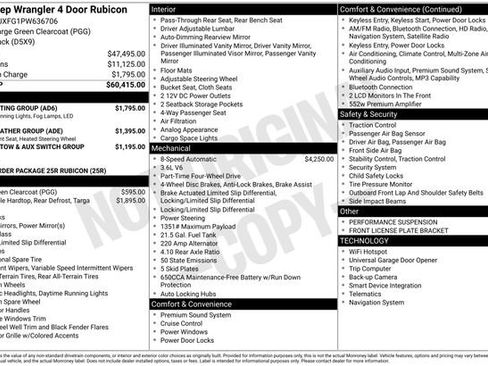 Used 2023 Jeep Wrangler Unlimited Rubicon w/ LED Lighting Group image 62