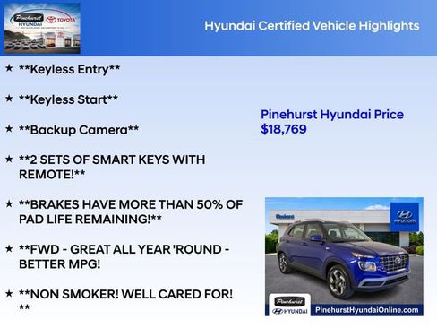 Certified 2025 Hyundai Venue SEL FWD image 36