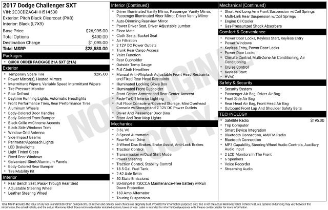 Used 2017 Dodge Challenger SXT RWD image 2