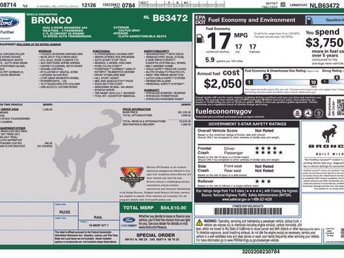 Certified 2022 Ford Bronco Wildtrak AWD/4WD image 3