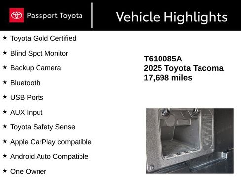 Certified 2025 Toyota Tacoma TRD Off-Road AWD/4WD image 13