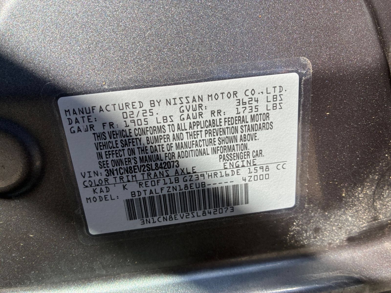 Used 2025 Nissan Versa SV FWD image 26