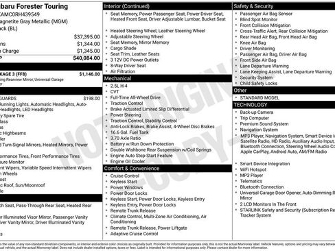 Used 2024 Subaru Forester Touring w/ POP Package 3 AWD/4WD image 9