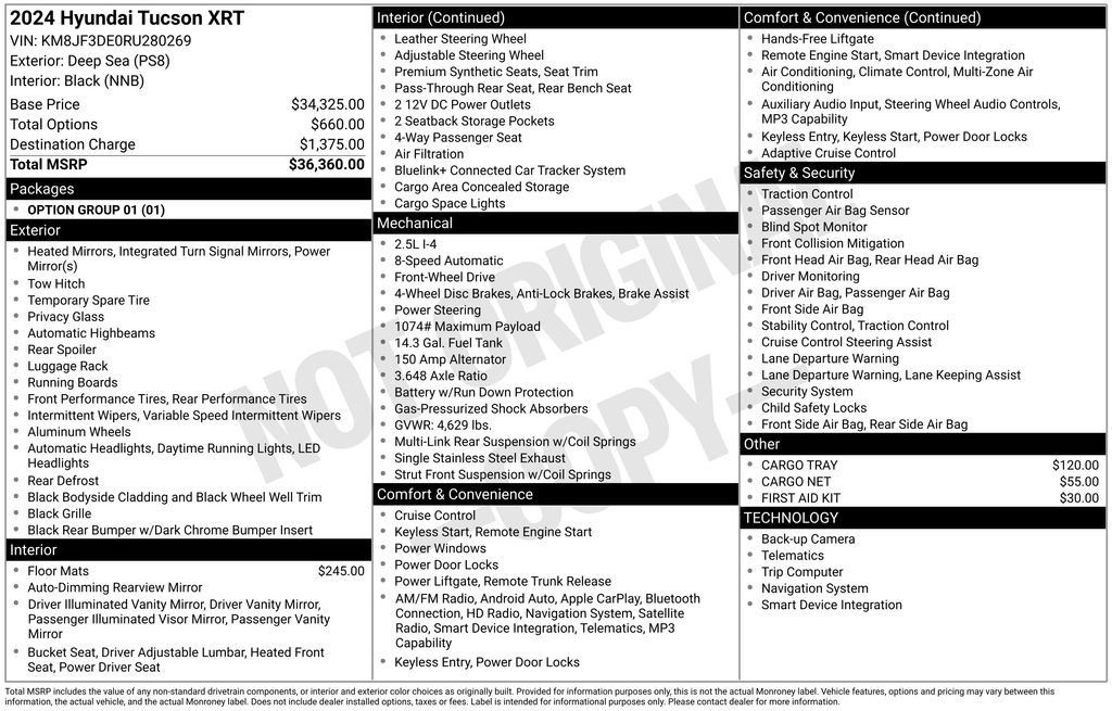 Used 2024 Hyundai Tucson XRT FWD image 7