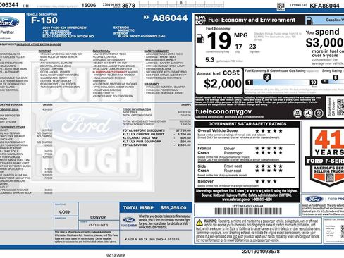 Used 2019 Ford F150 XLT w/ Equipment Group 302A Luxury AWD/4WD image 6