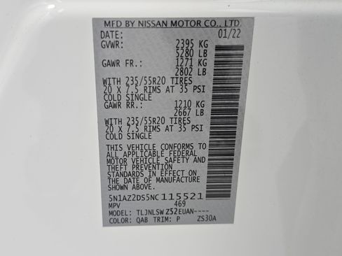Certified 2022 Nissan Murano Platinum w/ Cargo Package AWD/4WD image 36