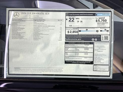 New 2026 Mercedes-Benz GLE 350 4MATIC image 18