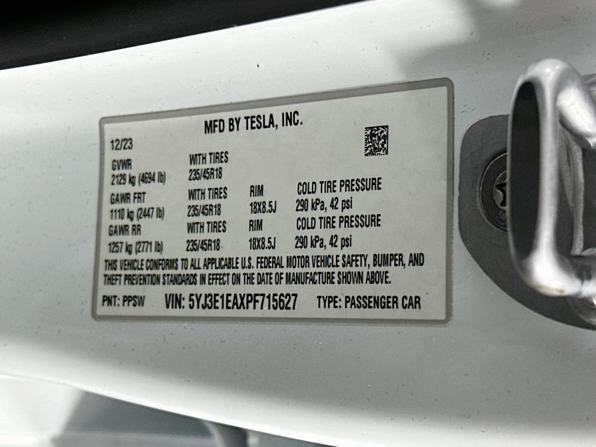 Used 2023 Tesla Model 3 Standard Range RWD image 12