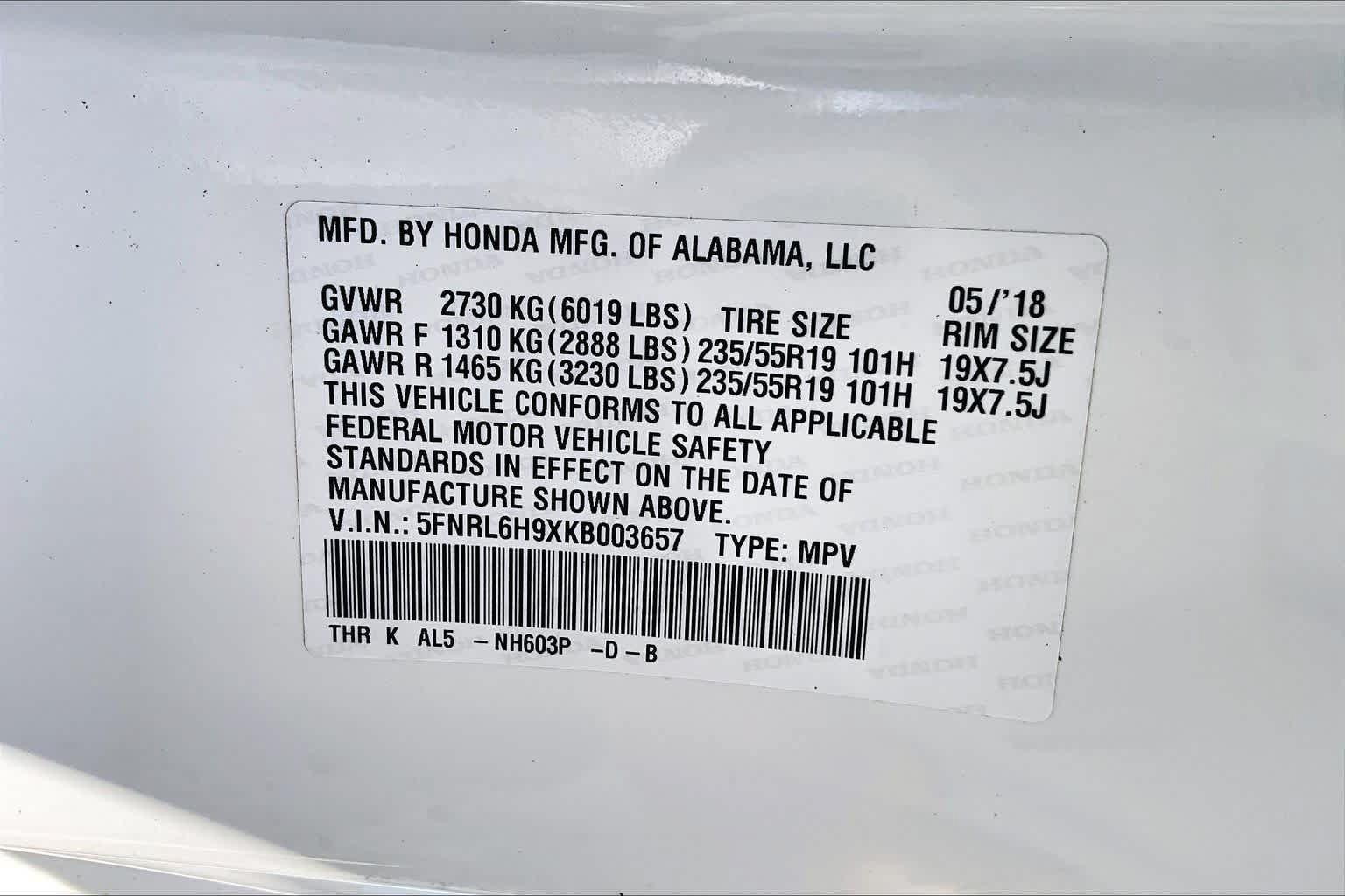 Used 2019 Honda Odyssey Elite image 33