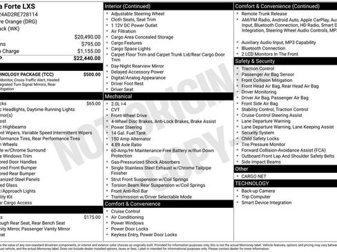 Certified 2024 Kia Forte LXS w/ LXS Technology Package FWD image 30