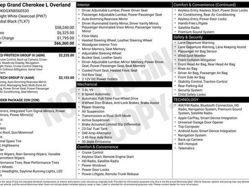 Used 2022 Jeep Grand Cherokee L Overland w/ Advanced Protech Group III image 30