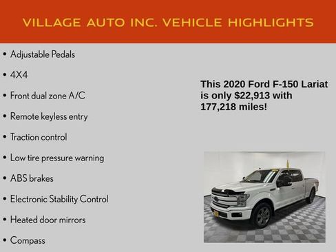 Used 2020 Ford F150 Lariat w/ Equipment Group 502A Luxury AWD/4WD image 28