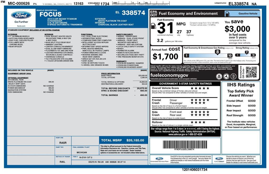 Used 2014 Ford Focus Titanium FWD image 36