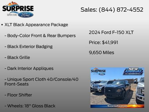 Used 2024 Ford F150 XLT w/ Equipment Group 302A MID RWD image 7