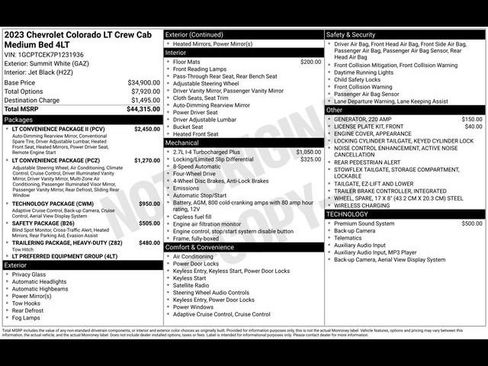 Used 2023 Chevrolet Colorado LT w/ LT Convenience Package II AWD/4WD image 43