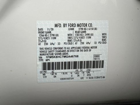 Used 2021 Ford Explorer Platinum w/ Equipment Group 601A image 32