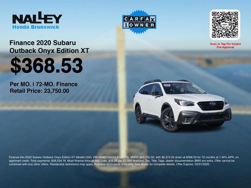 Used 2020 Subaru Outback Onyx Edition XT w/ Popular Package #2 image 3