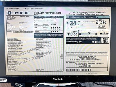 New 2026 Hyundai Santa Fe Limited AWD/4WD image 19