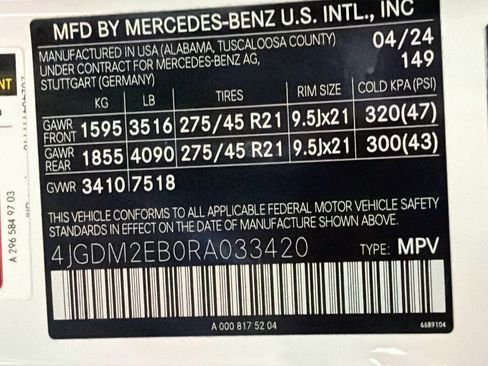 Certified 2024 Mercedes-Benz EQS 450+ 4MATIC SUV image 25