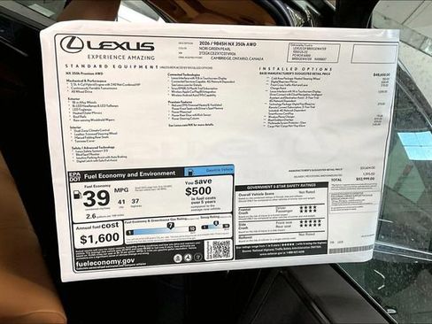 New 2026 Lexus NX 350h AWD w/ Premium Package image 13