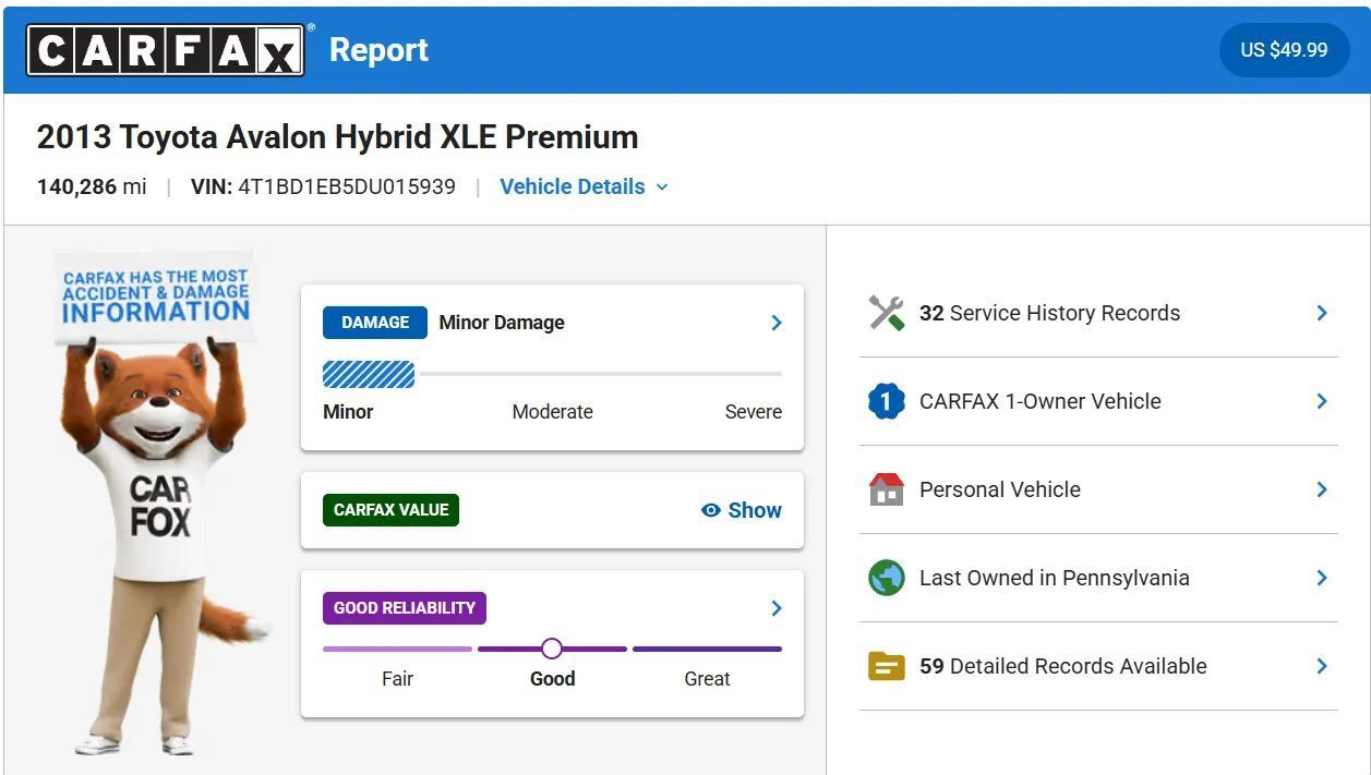 Used 2013 Toyota Avalon XLE Premium FWD image 3