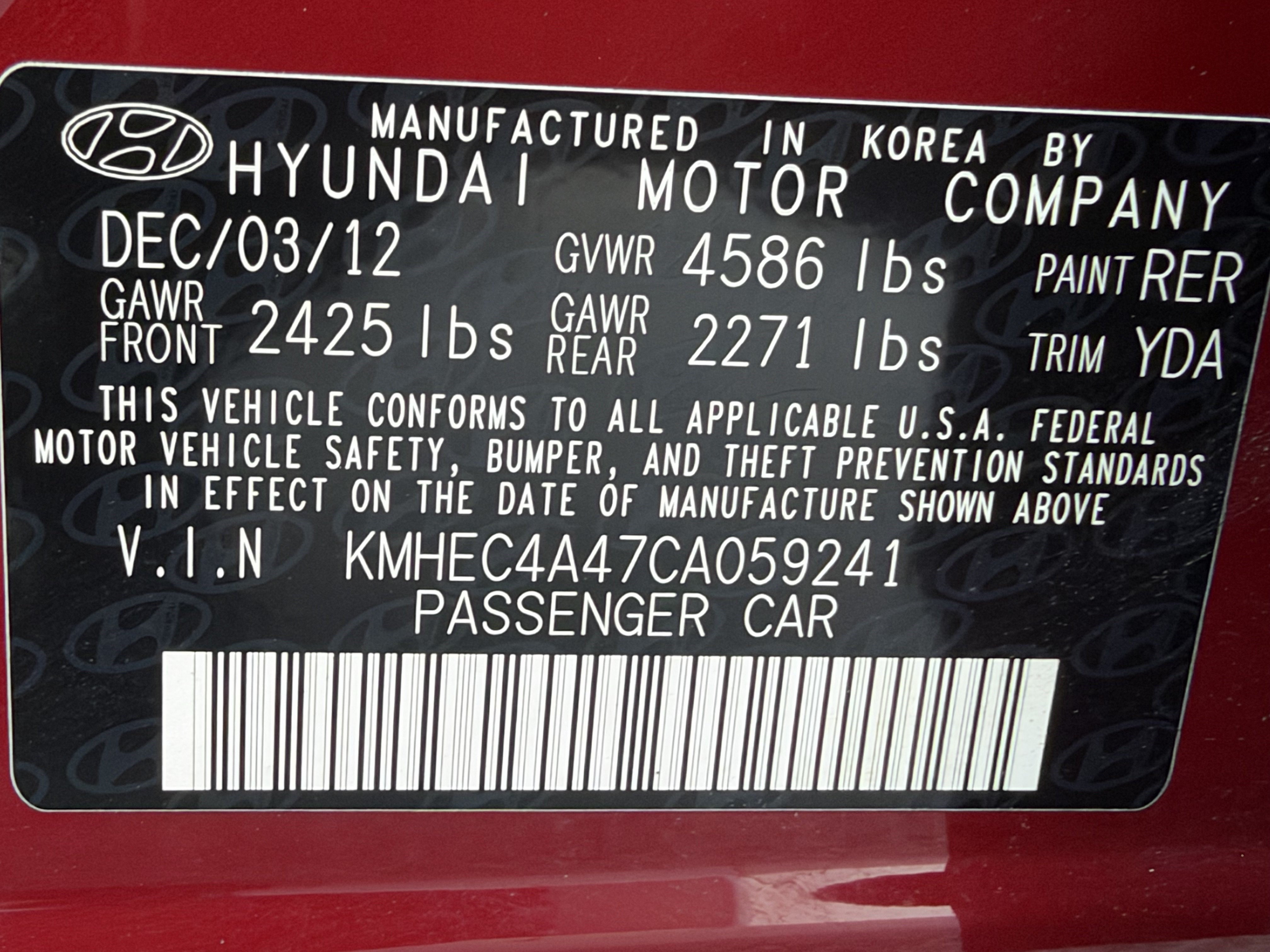 Used 2012 Hyundai Sonata Hybrid w/ Leather Pkg FWD image 13
