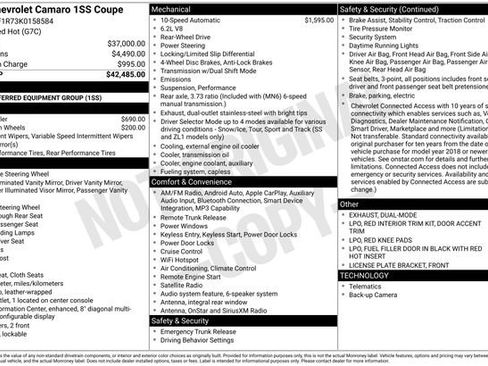 Used 2019 Chevrolet Camaro SS RWD image 34