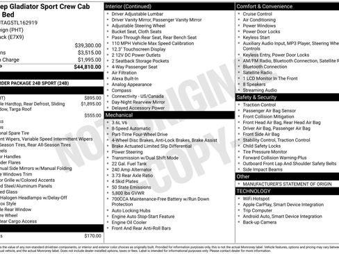 Used 2026 Jeep Gladiator Sport AWD/4WD image 28