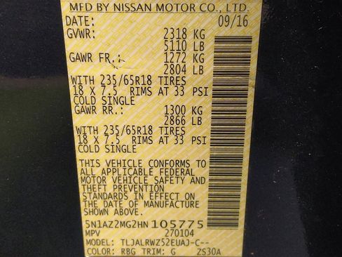 Used 2017 Nissan Murano SL w/ SL Technology Package image 33