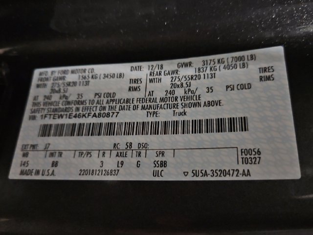 Used 2019 Ford F150 Platinum w/ Max Trailer Tow Package AWD/4WD image 39