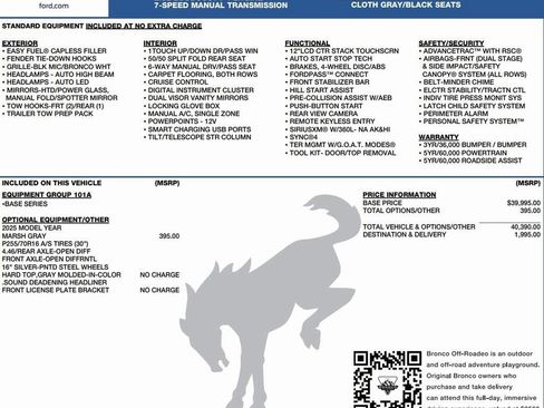 New 2025 Ford Bronco Base 2D Sport Utility image 2