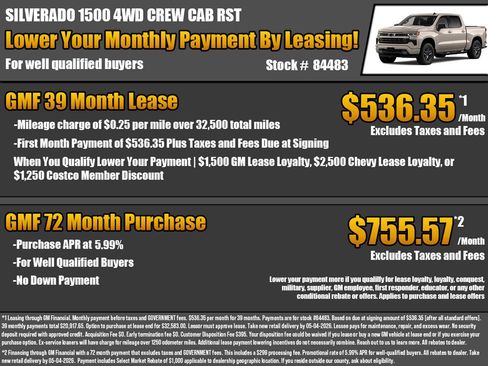 New 2026 Chevrolet Silverado 1500 RST w/ RST Select Package AWD/4WD image 2