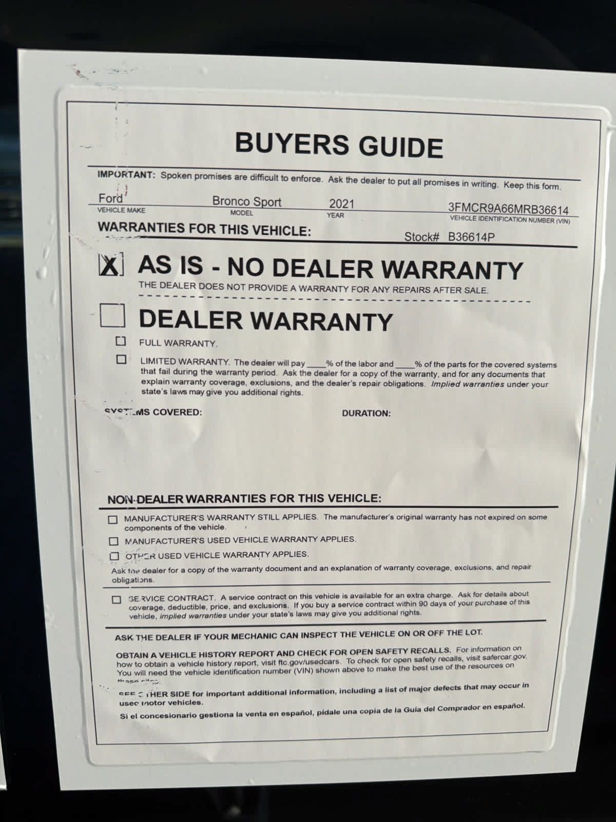 Used 2021 Ford Bronco Sport AWD/4WD image 31