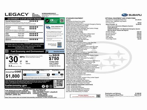 Used 2024 Subaru Legacy Limited image 2