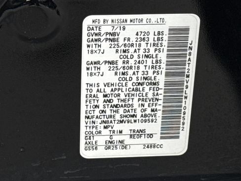 Used 2020 Nissan Rogue SV w/ Sun & Sound Touring Package AWD/4WD image 35