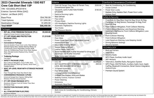 Used 2023 Chevrolet Silverado 1500 RST w/ RST All Star Premium Package AWD/4WD image 36
