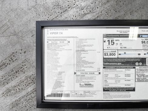 Used 2015 Dodge Viper SRT-10 w/ TA 2.0 Package image 54