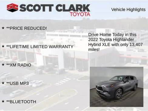 Used 2022 Toyota Highlander XLE AWD/4WD image 12