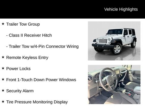 Used 2016 Jeep Wrangler Unlimited Sport w/ Quick Order Package 24S AWD/4WD image 16