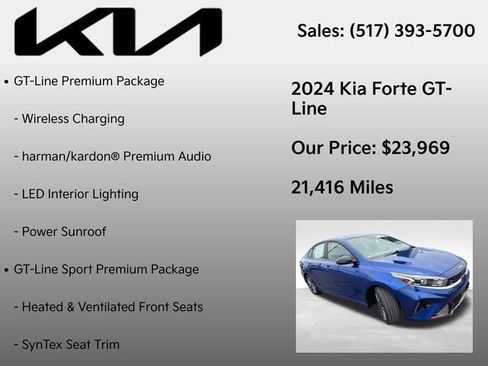 Used 2024 Kia Forte GT-Line w/ GT-Line Premium Package FWD image 7
