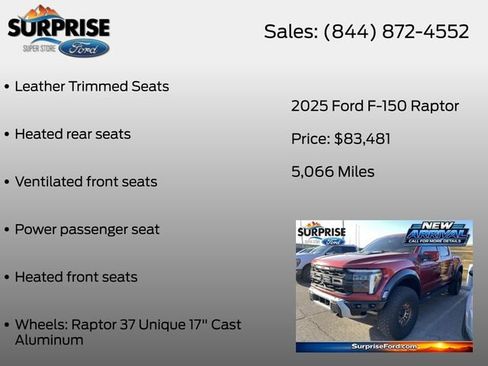 Used 2025 Ford F150 Raptor AWD/4WD image 17
