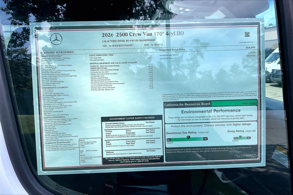 New 2026 Mercedes-Benz Sprinter 2500 image 11