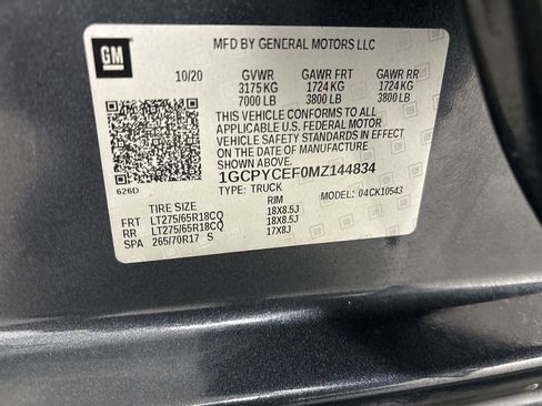 Used 2021 Chevrolet Silverado 1500 Custom Trail Boss image 14