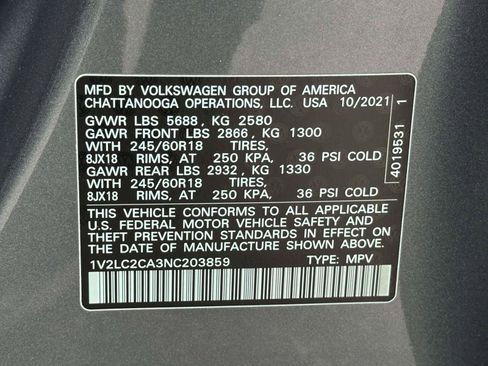 Certified 2022 Volkswagen Atlas Cross Sport SE image 16