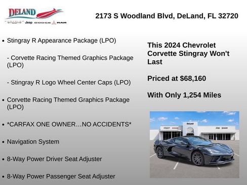 Used 2024 Chevrolet Corvette Stingray Coupe RWD image 8