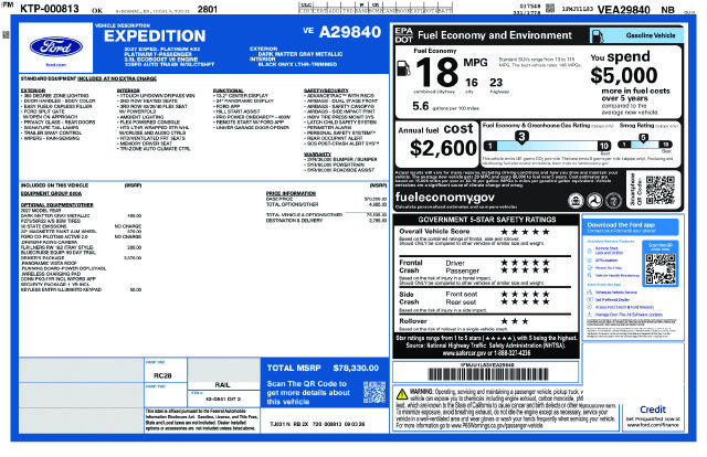 New 2027 Ford Expedition Platinum w/ Driver's Package RWD image 25
